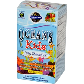 Garden of Life Oceans 3 Kids, DHA Chewables