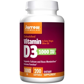 Jarrow Formulas Vitamin D3 1000, 200 softgels