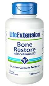 Life Extension Bone Restore with Vitamin K, 120 Caps