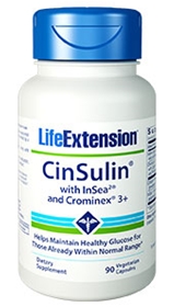 Life Extension CinSulin with InSea2 and Crominex 3+, 90 Vcaps
