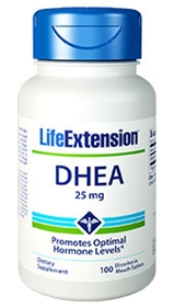 Life Extension DHEA 25 mg, 100 dissolve in mouth tablets