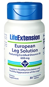 Life Extension European Leg Solution featuring Certified Diosmin 95, 600mg, 30 Vcaps