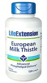 Life Extension European Milk Thistle, 120 gels