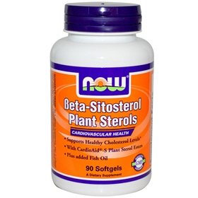 NOW Beta-Sitosterol Plant Sterols, 90 softgels