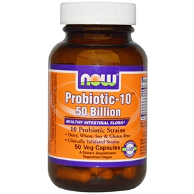 NOW Probiotic-10, 50 Billion, 50 Vcaps