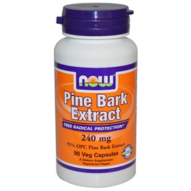 NOW Pine Bark Extract 240 mg, 90 V Caps