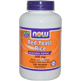 NOW Red Yeast Rice 600 mg,  240 Vcaps
