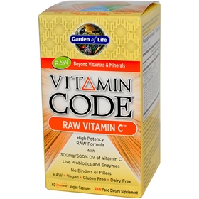 Garden of Life Vitamin Code Raw Vitamin C, 60 caps