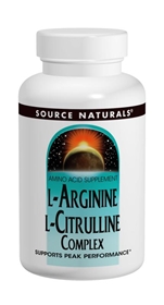 Source Naturals L-Arginine L-Citrulline, 120 tabs