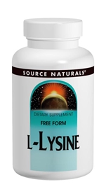 Source Naturals L-Lysine, 1000mg, 100 tabs