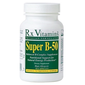 Rx Vitamins  Super B-50 Complex 50mg  90 Caps