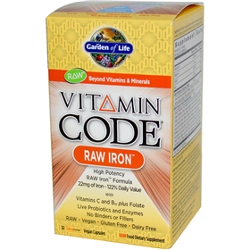 Garden of Life Vitamin Code Raw Iron, 30 caps