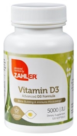 Zahler Vitamin D3, 5000 IU, 250 softgels