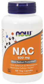 NOW NAC  (N-Acetyl Cysteine) 600mg, 250 caps
