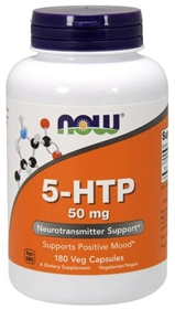 NOW 5-HTP 50 mg, 180 Capsules