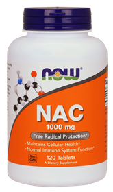 Now NAC (N-Acetyl Cysteine) 1000 mg, 120 tabs 