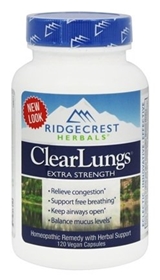 Ridge Crest Herbals ClearLungs, X-tra Strength, 120 caps