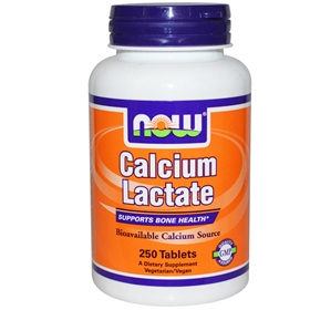 NOW Calcium Lactate, 250 Tabs