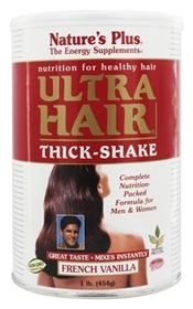 Nature&#39;s Plus Ultra Hair&#174; Thick-Shake French Vanilla -- 1 lb