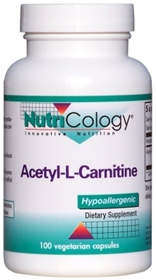Nutricology  Acetyl-L-Carnitine 500 Mg  100 Vegetarian Caps