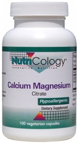 Nutricology  Calcium Magnesium Citrate  100 Vegetarian Caps