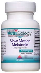 Nutricology  Slow Motion Melatonin 1.2 mg in Lipid Matrix  60 Tablets