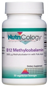 Nutricology  B12 Methylcobalamin  50 Vegetarian Lozenges