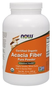 NOW Acacia Fiber Organic Powder, 12 oz