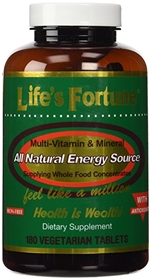 Life&#39;s Fortune Multi-Vitamin &amp; Mineral, 180 Tabs