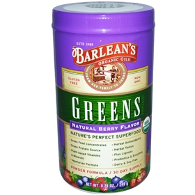 Barleans Natural Berry Flavor Greens, 8.78 oz