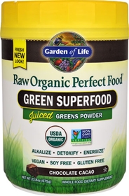 Garden of Life RAW Organic Perfect Food&#174; Green Super Food Chocolate Cacao -- 23.8 oz