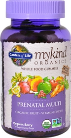 Garden of Life mykind Organics Prenatal Multi Whole Food Gummies Organic Berry -- 120 Vegan Gummy Drops