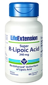 Life Extension Super R-Lipoic Acid, 240mg, 60 Vcaps