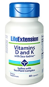 Life Extension Vitamin D and K with Sea-Iodine