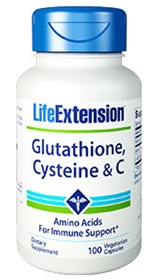 Life Extension Glutathione, Cysteine &amp; C, 750 mg, 100 caps
