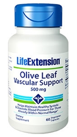 Life Extension Olive Leaf Vascular Support, 500mg, 60 Vcaps