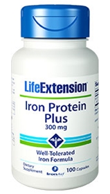 Life Extension Iron Protein Plus, 300mg, 100 caps