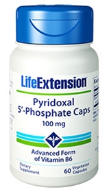 Life Extension Pyridoxal 5&#39;-Phosphate Caps, 100mg, 60 Vcaps