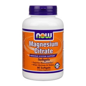 NOW Magnesium Citrate, 90 Softgels