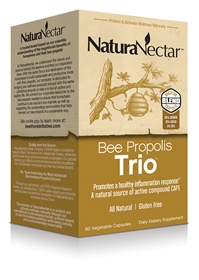 NaturaNectar Bee Propolis Trio, 60 Vcaps