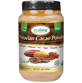 Incaliving  Premium Cacao Powder  9oz. (256g)