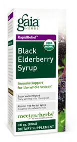 Gaia Herbs Black Elderberry Syrup, 3 fl oz
