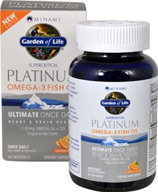 Garden of Life Minami Nutrition MorEPA Platinum, Plus Vit D, 60 gels