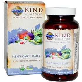 Garden of Life Kind Organics Men&#39;s Once Daily, 60 Tabs