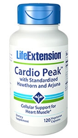 Life Extension Cardio Peak w/Standardized Hawthorn and Arjuna, 120 Vcaps