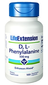 Life Extension D,L-Phenylalanine, 500mg, 100 Caps