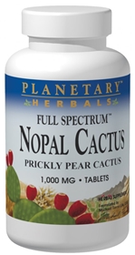 Planetary Herbals Nopal Cactus, 1000mg, 120 tabs