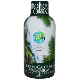 Tropical Oasis Liquid Calcium Magnesium, 64 Servings, Orange Flavor