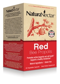 NaturaNectar Red Bee Propolis, 60 Vcaps