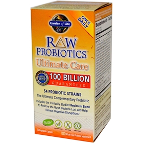 Garden of Life Raw Probiotics Ultimate Care, 100 Billion, 30 Caps